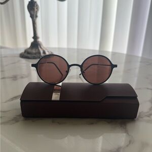 BNIB Round Sunglasses with Brown Tinted Lenses